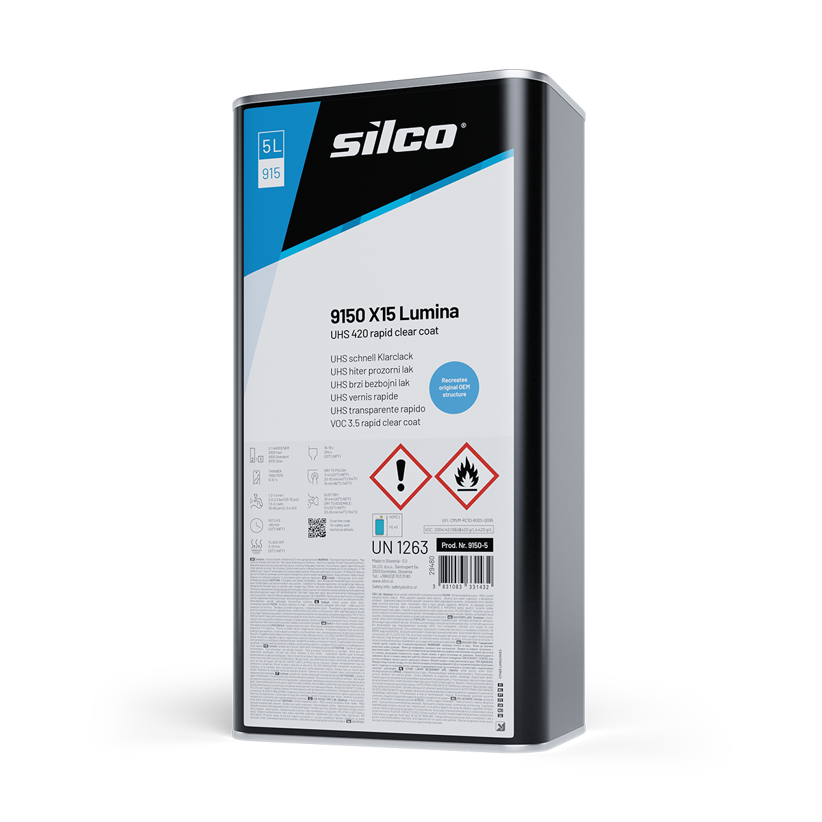 X15 Lumina klarlakk ink herderlevert fra silco.
