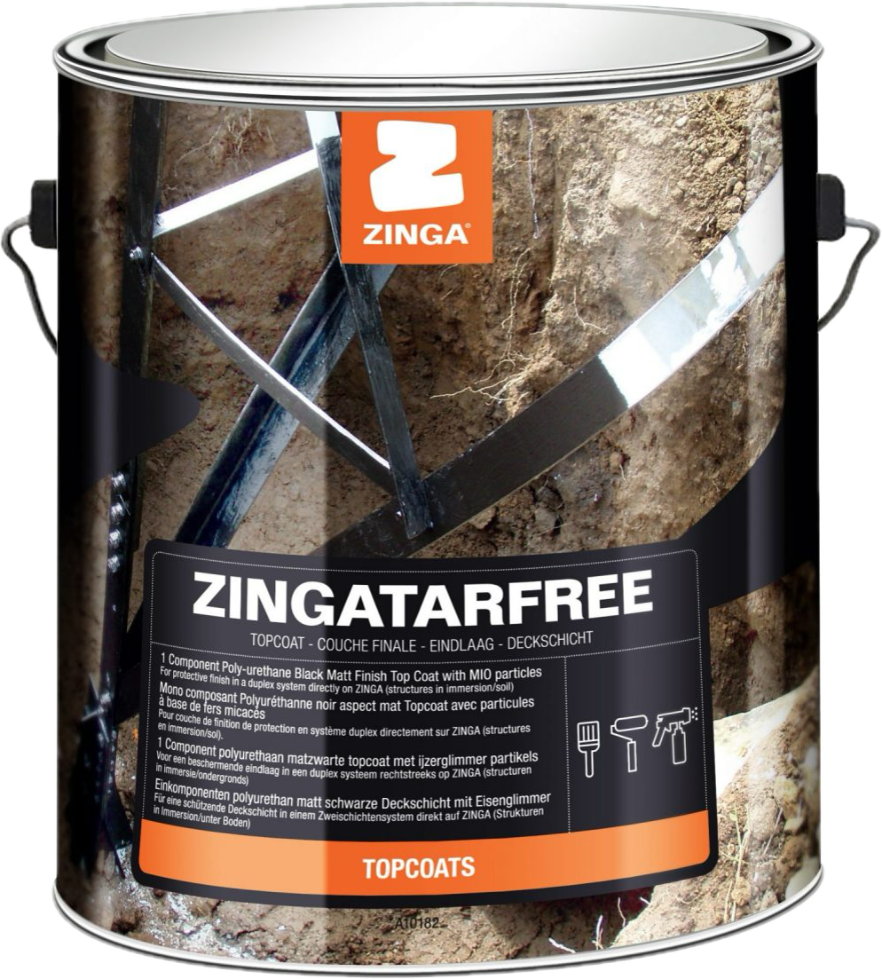 Zingatarfree MIO PU 1l  fra zinga Toppstrøk til ZINGA, ett spesialdesignet toppstøk for ekstreme miljøer. Dette er  en 1K-(komponent) polyuretanmaling.